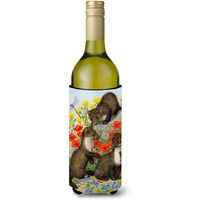 "Caroline's Treasures Stone Martins Beech Marten Wine Bottle Koozie Hugger, 750 ml, Multicolor"