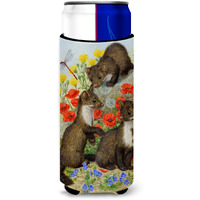 "Caroline's Treasures Stone Martins Beech Marten Michelob Ultra Koozies for Slim Cans, Multicolor"
