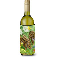 "Caroline's Treasures Wild Boar Wine Bottle Koozie Hugger, 750 ml, Multicolor"
