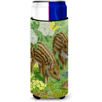 "Caroline's Treasures Wild Boar Michelob Ultra Koozies for Slim Cans, Multicolor"