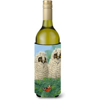 "Caroline's Treasures Owlets Wine Bottle Koozie Hugger, 750 ml, Multicolor"