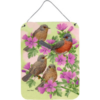 "Caroline's Treasures Warbler Family Wall or Door Hanging Prints ASA2127DS1216, 16HX12W, Multicolor"
