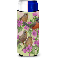 "Caroline's Treasures Warbler Family Michelob Ultra Koozies for Slim Cans, Multicolor"