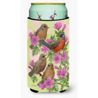 "Caroline's Treasures Warbler Family Tall Boy Koozie Hugger, Multicolor"