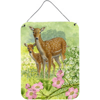 "Caroline's Treasures Fallow Deer & Calf Wall or Door Hanging Prints ASA2130DS1216, 16HX12W, Multicolor"