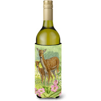 "Caroline's Treasures Fallow Deer and Calf Wine Bottle Koozie Hugger, 750 ml, Multicolor"