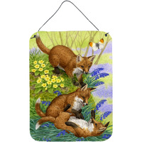 "Caroline's Treasures Fox Cubs Wall or Door Hanging Prints ASA2131DS1216, 16HX12W, Multicolor"