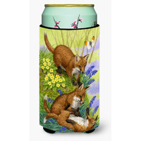 "Caroline's Treasures ASA2131TBC Fox Cubs Tall Boy Koozie Hugger, Multicolor"