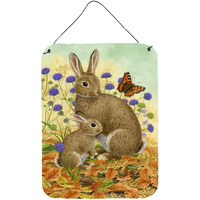 "Caroline's Treasures Rabbit & Baby Wall or Door Hanging Prints ASA2132DS1216, 16HX12W, Multicolor"
