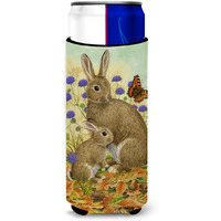 "Caroline's Treasures Rabbit and Baby Michelob Ultra Koozies for Slim Cans, Multicolor"