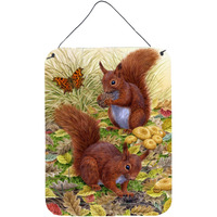 "Caroline's Treasures Red Squirrels Wall or Door Hanging Prints ASA2133DS1216, 16HX12W, Multicolor"