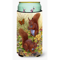 "Caroline's Treasures Red Squirrels Tall Boy Koozie Hugger, Multicolor"