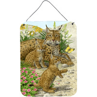 "Caroline's Treasures Lynx & Cubs Wall or Door Hanging Prints ASA2134DS1216, 16HX12W, Multicolor"