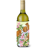 "Caroline's Treasures ASA2136LITERK Dormice Dormouse Wine Bottle Koozie Hugger, 750 ml, Multicolor"