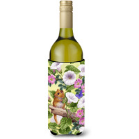 "Caroline's Treasures Dormouse Wine Bottle Koozie Hugger, 750 ml, Multicolor"