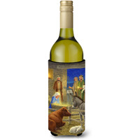 "Caroline's Treasures Nativity Scene Wine Bottle Koozie Hugger, 750 ml, Multicolor"