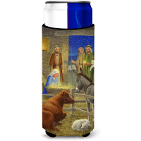 "Caroline's Treasures Nativity Scene Michelob Ultra Koozies for Slim Cans, Multicolor"