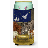 "Caroline's Treasures Nativity Scene with Just Animals Tall Boy Koozie Hugger, Multicolor"