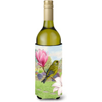 "Caroline's Treasures ASA2145LITERK European Greenfinch Wine Bottle Koozie Hugger, 750 ml, Multicolor"