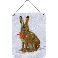 "Caroline's Treasures Rabbit Hare & Rosehips Wall or Door Hanging Prints ASA2147DS1216, 16HX12W, Multicolor"