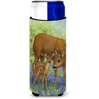 "Caroline's Treasures Deer and Fawn Michelob Ultra Koozies for Slim Cans, Multicolor"