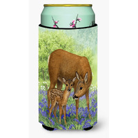 "Caroline's Treasures Deer and Fawn Tall Boy Koozie Hugger, Multicolor"
