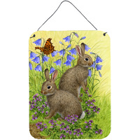"Caroline's Treasures Rabbits Wall or Door Hanging Prints ASA2152DS1216, 16HX12W, Multicolor"