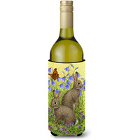 "Caroline's Treasures ASA2152LITERK Rabbits Wine Bottle Koozie Hugger, 750 ml, Multicolor"