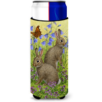 "Caroline's Treasures ASA2152MUK Rabbits Michelob Ultra Koozies for Slim Cans, Multicolor"