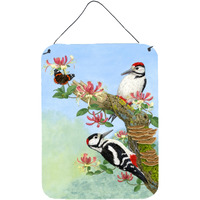 "Caroline's Treasures Woodpeckers Wall or Door Hanging Prints ASA2153DS1216, 16HX12W, Multicolor"