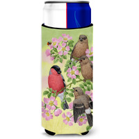 "Caroline's Treasures ASA2154MUK Eurasian Bullfinches Michelob Ultra Koozies for Slim Cans, Multicolor"