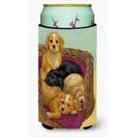 "Caroline's Treasures Puppies Tall Boy Koozie Hugger, Multicolor"