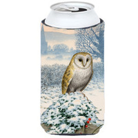 "Caroline's Treasures Barn Owl Tall Boy Koozie Hugger, Multicolor"