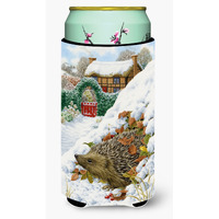 "Caroline's Treasures Hedgehog Holiday Tall Boy Koozie Hugger, Multicolor"