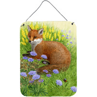 "Caroline's Treasures Springtime Fox Wall or Door Hanging Prints ASA2160DS1216, 16HX12W, Multicolor"