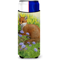 "Caroline's Treasures Springtime Fox Michelob Ultra Koozies for Slim Cans, Multicolor"