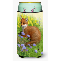 "Caroline's Treasures Springtime Fox Tall Boy Koozie Hugger, Multicolor"