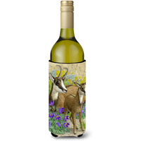 "Caroline's Treasures Chamois Wine Bottle Koozie Hugger, 750 ml, Multicolor"