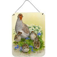 "Caroline's Treasures Partridge and Chicks Wall or Door Hanging Prints ASA2162DS1216, 16HX12W, Multicolor"