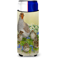 "Caroline's Treasures Partridge and Chicks Michelob Ultra Koozies for Slim Cans, Multicolor"
