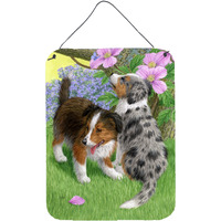 "Caroline's Treasures Sheltie Puppies Wall or Door Hanging Prints ASA2166DS1216, 16HX12W, Multicolor"