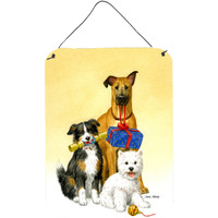 "Caroline's Treasures Westie, German Shepherd and Aussie Wall or Door Hanging Prints ASA2168DS1216, 16HX12W, Multicolor"