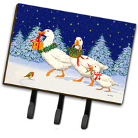 "Caroline's Treasures ASA2170TH68 Three Geese and Gifts Leash or Key Holder, Large, Multicolor"