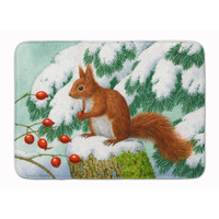 "Caroline's Treasures Winter Red Squirrel Floor Mat, 19"" x 27"", Multicolor"