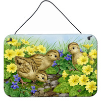 "Caroline's Treasures Pheasant Chicks Wall or Door Hanging Prints ASA2177DS812, 8HX12W, Multicolor"