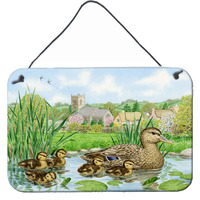 "Caroline's Treasures Mallard Duck Wall or Door Hanging Prints ASA2178DS812, 8HX12W, Multicolor"