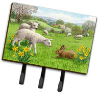 "Caroline's Treasures ASA2179TH68 Lambs, Sheep and Rabbit Hare Leash or Key Holder, Large, Multicolor"