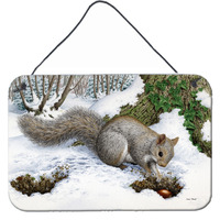 "Caroline's Treasures Grey Squirrel Wall or Door Hanging Prints ASA2180DS812, 8HX12W, Multicolor"