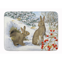 "Caroline's Treasures Winter Rabbits Floor Mat, 19"" x 27"", Multicolor"