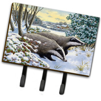 "Caroline's Treasures ASA2183TH68 Winter Badgers Leash or Key Holder, Large, Multicolor"